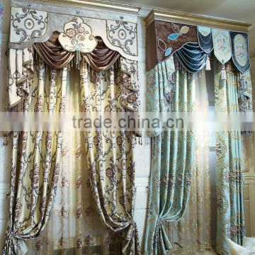 good quality European style type palace embroidery curtain shade window curtains