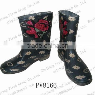 2013 hot women pvc rain boots
