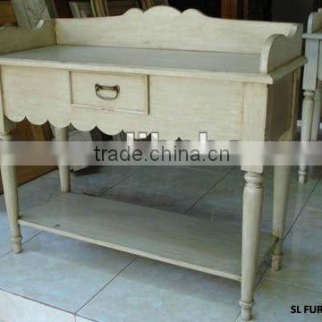 Console Table with Drawer - Wooden Console