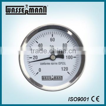 Hot water boiler temperature gauge