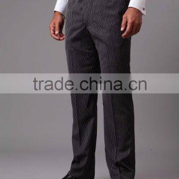 Bespoke high quality black pinstripe men pants/trousers