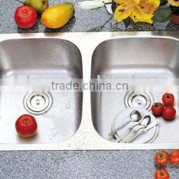cUPC stainless steel double bowl kitchen sink 8247A
