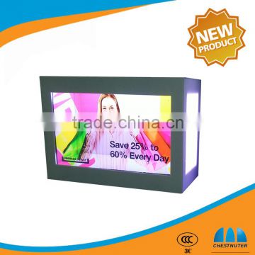 Multi-function transparent lcd display for advertising