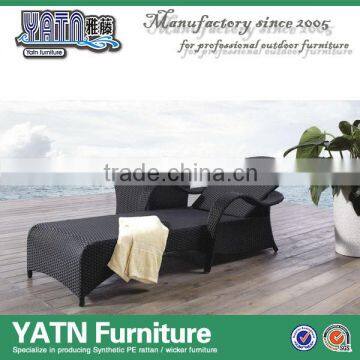 Outdoor leisure rattan lounge sun bed beach chair