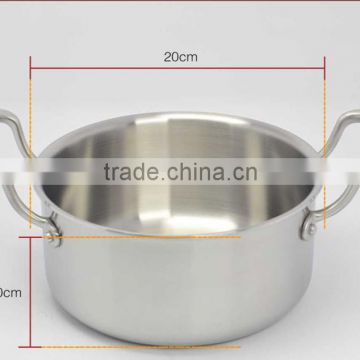 Stainless Steel soup pot with red handle high quality