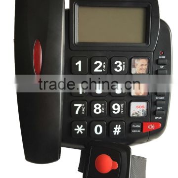 china phone supplier cheap phone sos emergency telephone with SOS necklace spendant corded phone
