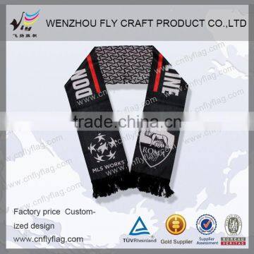 Design new style satin soccer fan scarf