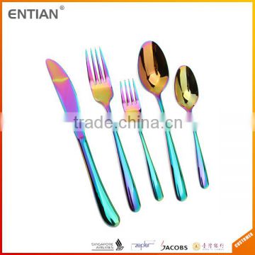 Inox flatware set cutlery stainless steel international stainless steel flatware by pvd coating machine