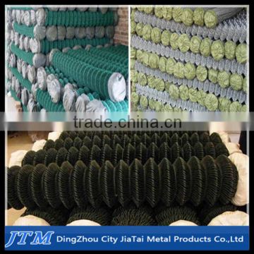 (17years factory)4ft pvc chain link fence yellow label-120cm tall 25mx2.5mm C/W line wire