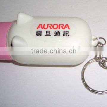 key chain light with pig shape