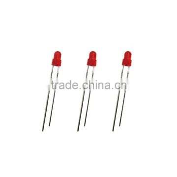 Rohs compliant high brightness 3mm round dip led red