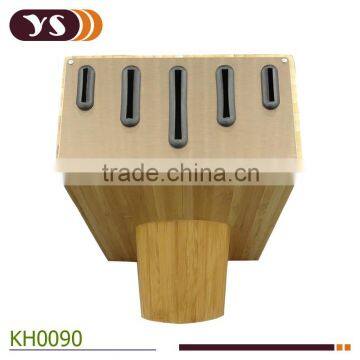Bamboo Knife Block with 5-slots for knives