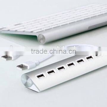 Unibody Aluminum Casing 480MBPS usb hub 7 port 2.0 hub from usb por hub suppliers