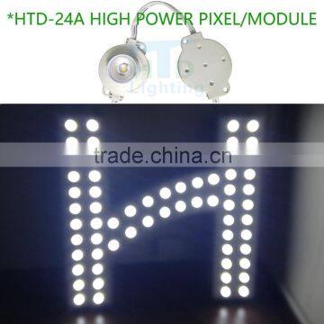 1.6W 12V edge lit High Power single chip Led Module for sign illuminated