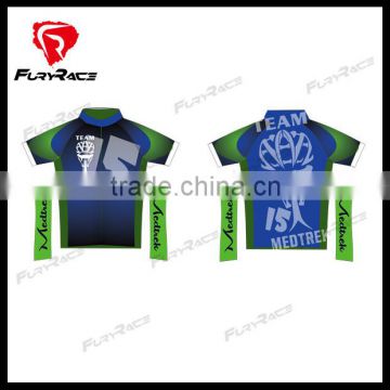Cool Custom-Made Cheap Short Sleeves Cycling Clothing For Men Blue Bicycle Apparel