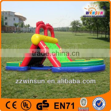 Durable 0.55mm PVC hot selling inflatable slides with climbing parts