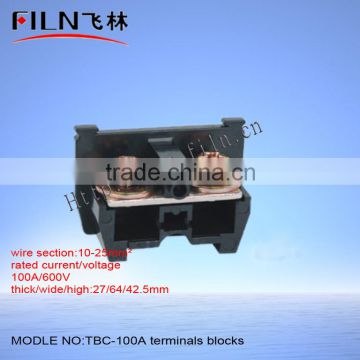 100A 600V 2 screw pin terminal block connector TBC-100A