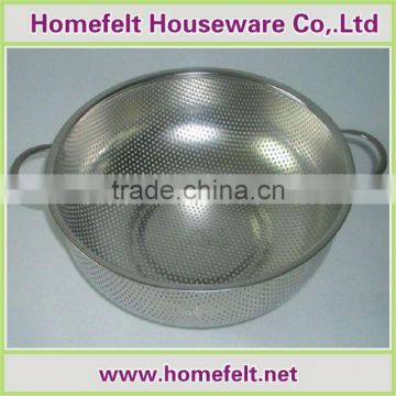 2014 hot selling stainless steel colander with long handle