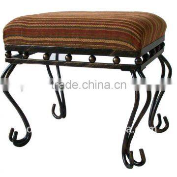 small square steel base footstool