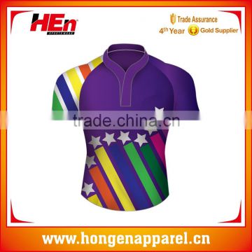 Hongen apparel small Order Sublimation Printing Rugby Shirt Wholesale Rugby Jerseys