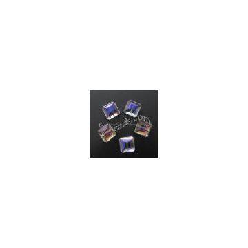 faceted square crystal beads