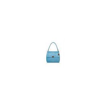 Handmade Pebbled Leather Shoulder Handbags Gionar Fresh Blue , Customized logo