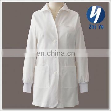 hospital use uniform white custom lab coat