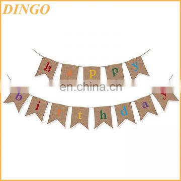Event & Party Supplies Type White Happy Birthday Bunting Banner 2017s