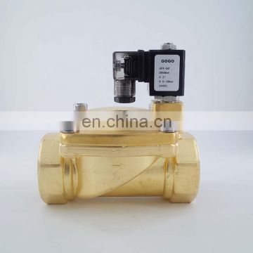 GPX-50 2 way Pilot Diaphragm Brass 24v 12v dc 220v pneumatic normally closed electric 2 inch water Solenoid Valve 50mm PX-50 NBR