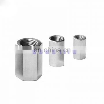 Quick coupler 1/8'' Hexagonal female thread fittings stainless steel 304 straight sanitary weld tube to tube fittings