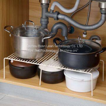 Kitchen Shelf Tray/Kitchen Cabinet Under Sink Folding Storage Rack