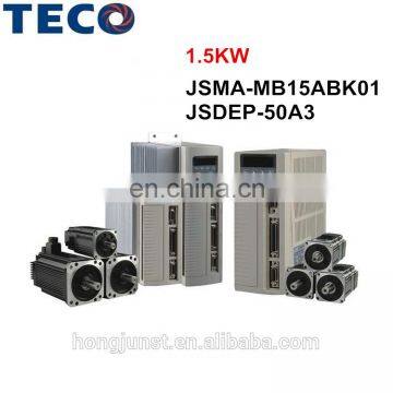 TECO 1.5KW ac servomotor and servo drive JSMA-MB15ABK01 + JSDEP-50A3