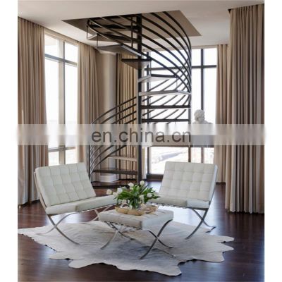 Prefabricated stainless steel spiral staircase design