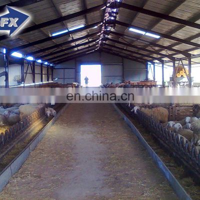 Poultry Industry Prefab Housing Steel Frame Sheep Farm Shed With Curtain