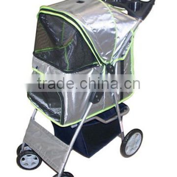 4 wheels pet strollers/pet trolley-grey