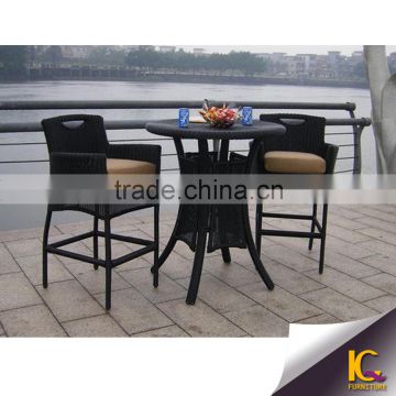 Garden rattan cheap stools sets bar table and chair outdoor bar set on promotional