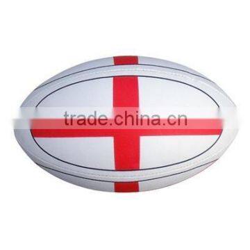 White And Red Rugby Ball Full Size