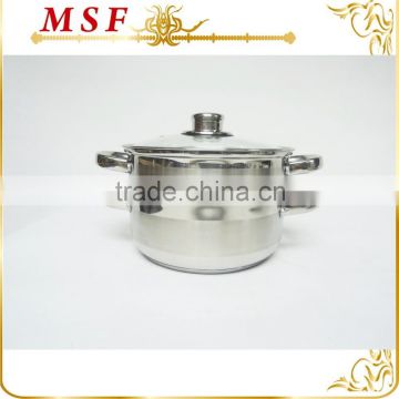 20cm straight shape two layers stainless steel food steamer