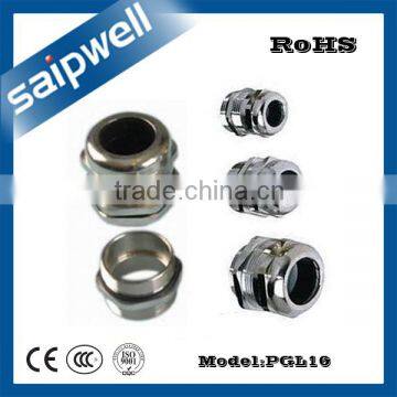 SAIPWELL PGL16 Electrical Brass Plating Nickel PGL Type Waterproof metal Cable Gland