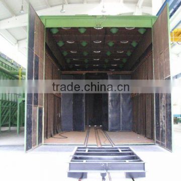 0011 wide application sand blasting room from Qingdao of China with optional sand recovery system