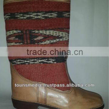 handmade moroccan kilim boots size 39 - ref02nov2