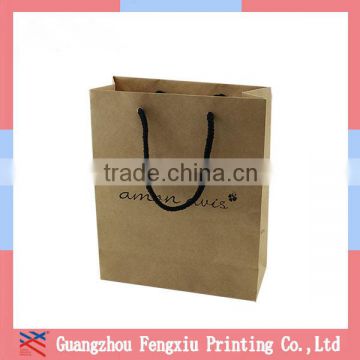 Recycling Material OEM Kraft Paper Bag With Twist Handle Paper Bag