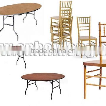 Banquet Equipment Chiavari Chair and Folding Table