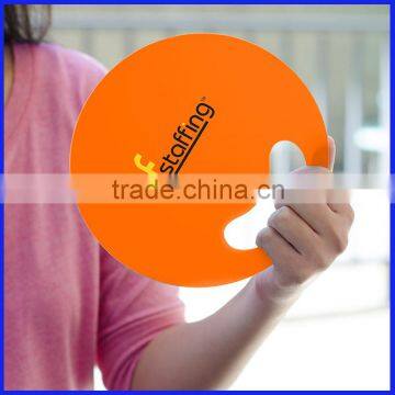 New design custom promotional advertising air cooling plastic hand fan with cold wind