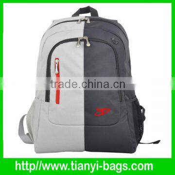 Half cut contrasting color design laptop backpack