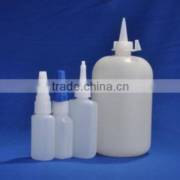 empty clear hdpe round shape adhesive bottle