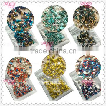 colourful mixed traditional style nail art decorations Bead the same style with the Japanese magazine