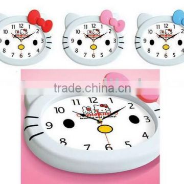 plastic wall clock with KT cat