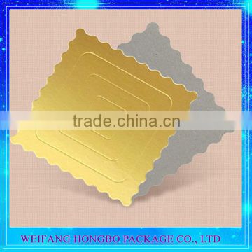 Gold 2mm Straight Cutting Pure Paper Cake Circle For Cake Base
