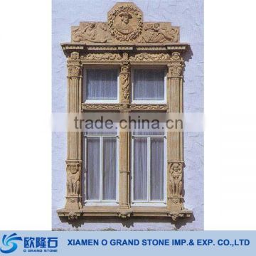French Decorative Window Frames Natural Granite Stone Window Frame